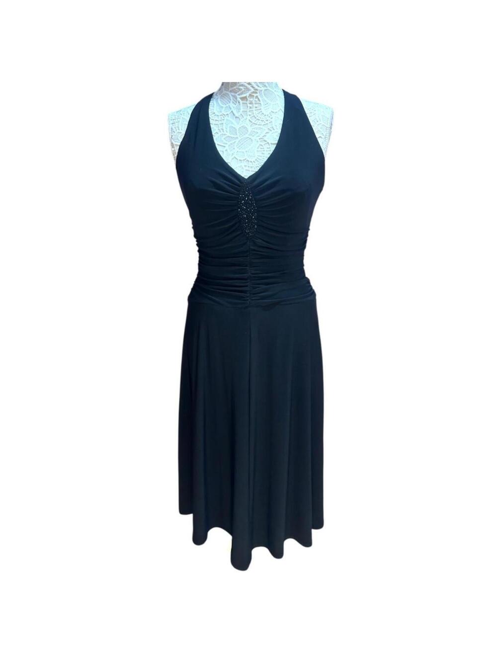 Evan Picone Black Halter Dress